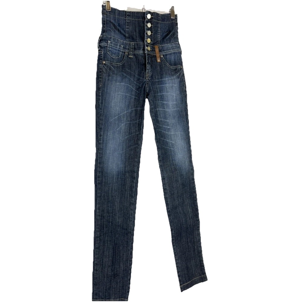 walery womens jeans Made In Brazil High Rise Rhinestone Accent 26 Waist 36 Leng